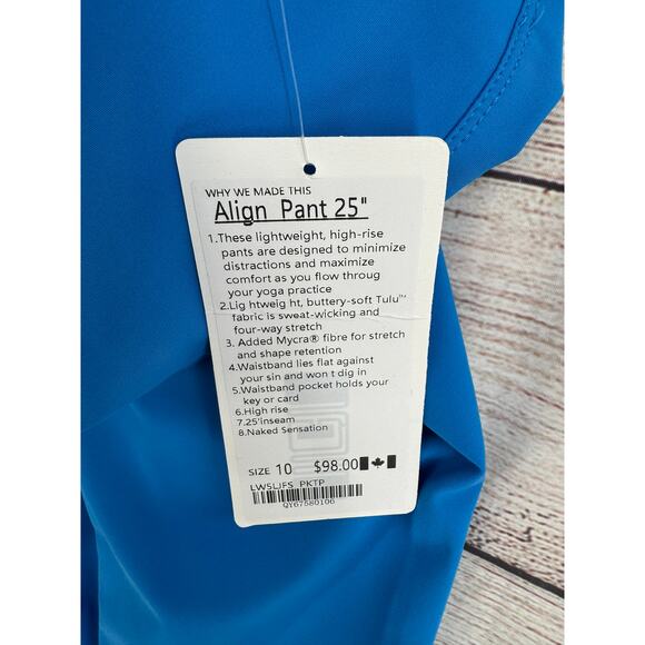 Lululemon Align Pant 25" Womens 10 Blue LW5LIFS Leggings Athleisure NEW - Picture 6 of 9